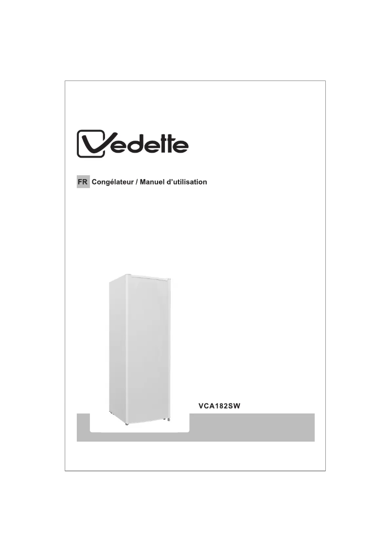 Image de la première page du manuel de l'appareil VCA182SW