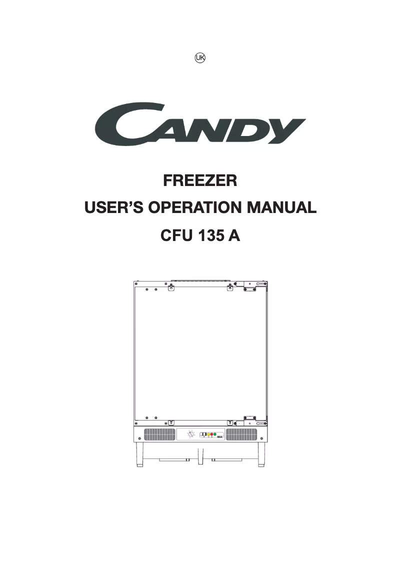 Page n°1 - Manuel utilisateur Candy CFU 135 E