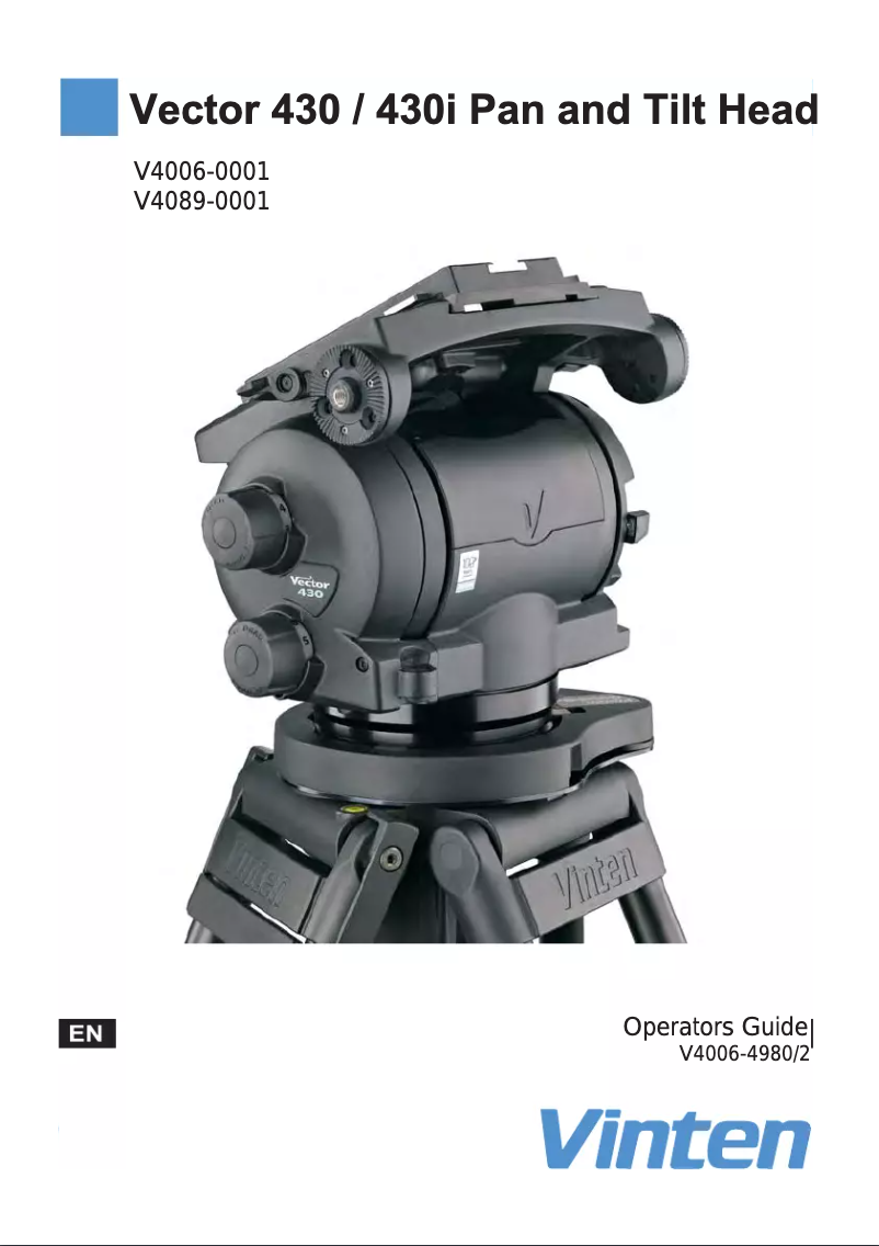 Page 1 de la notice Manuel utilisateur Vinten Vector 430i