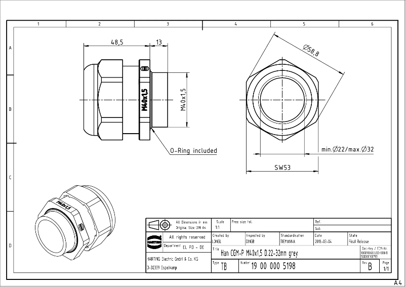 Página 1 del manual Manual de usuario Harting 19 00 000 5198