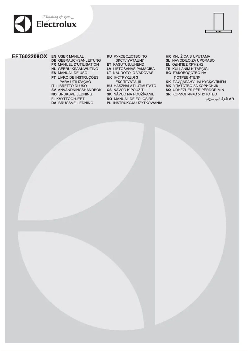 Page 1 de la notice Manuel utilisateur Electrolux EFT60228OK