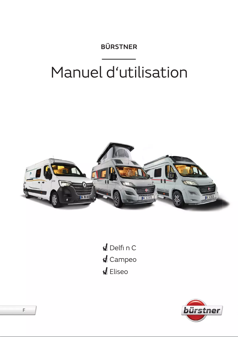 Page 1 de la notice Manuel utilisateur Bürstner Eliseo (2023)