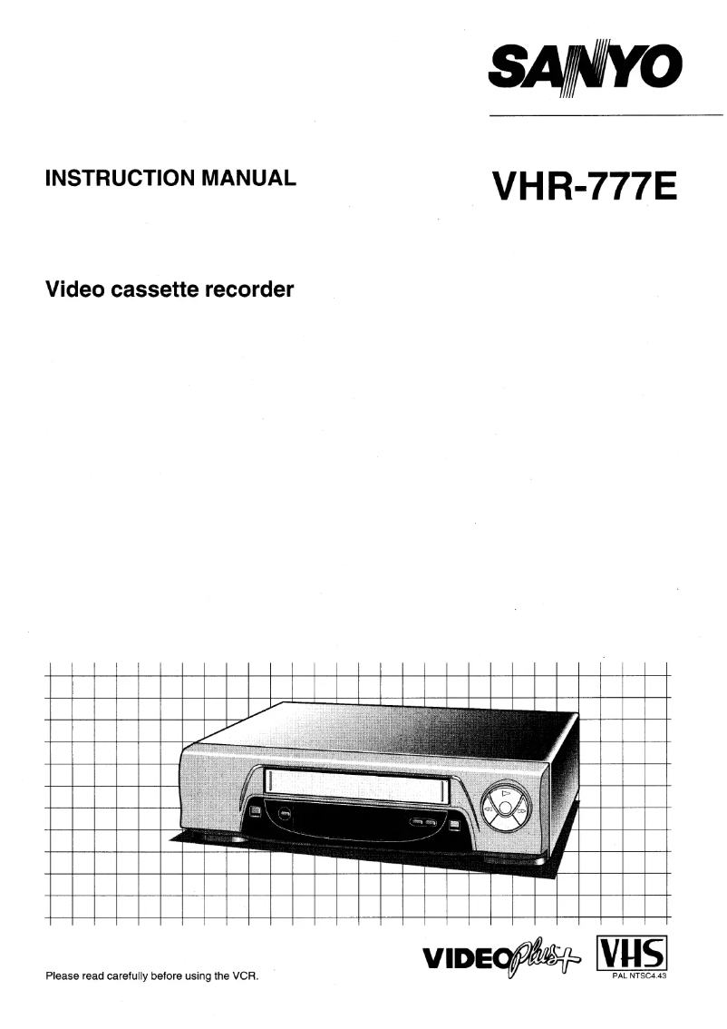 Page 1 de la notice Manuel utilisateur Sanyo VHR-777