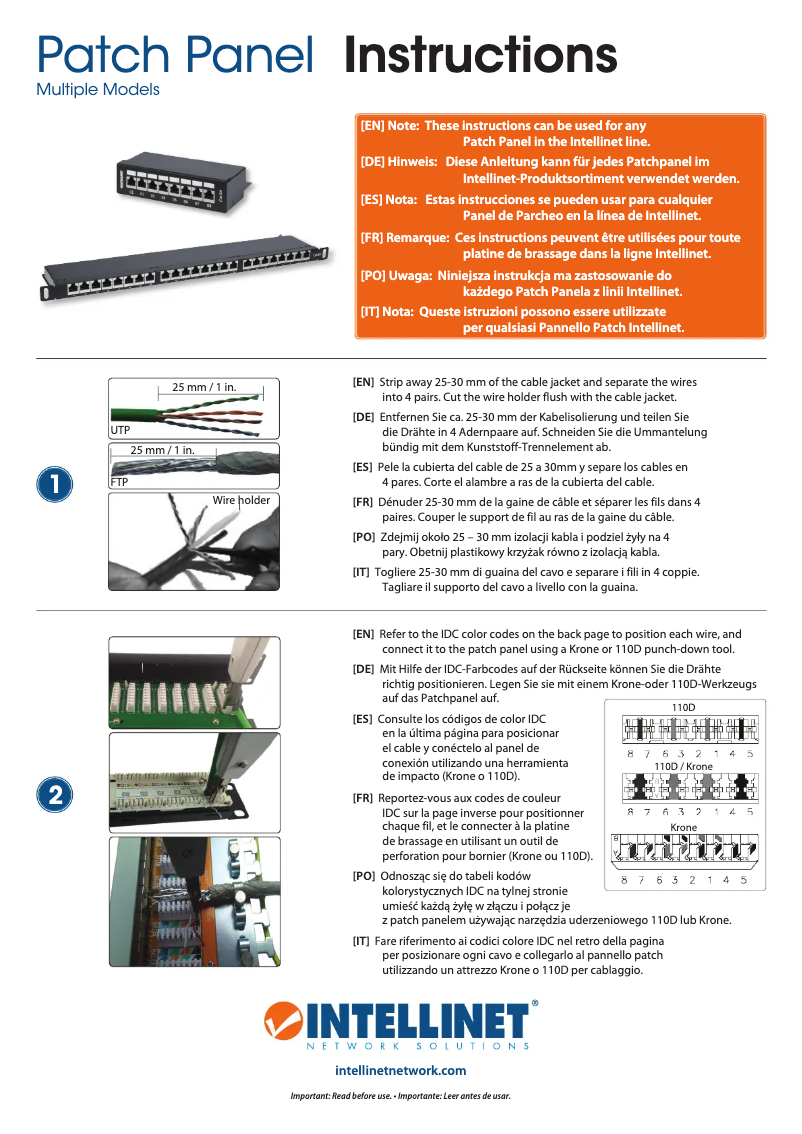 Page 1 de la notice Manuel utilisateur Intellinet 513548