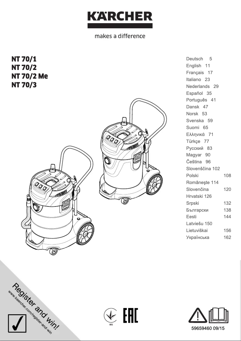 Image de la première page du manuel de l'appareil NT 70/3