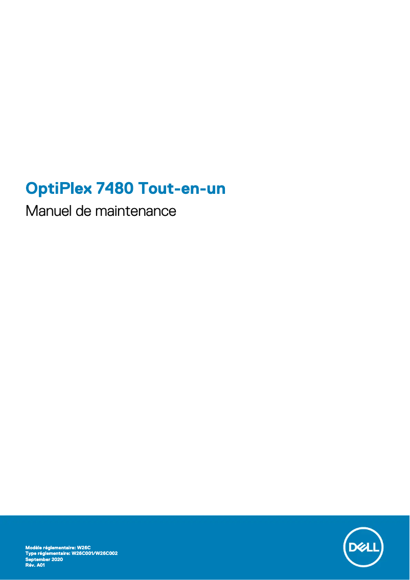 Image de la première page du manuel de l'appareil OptiPlex 7480