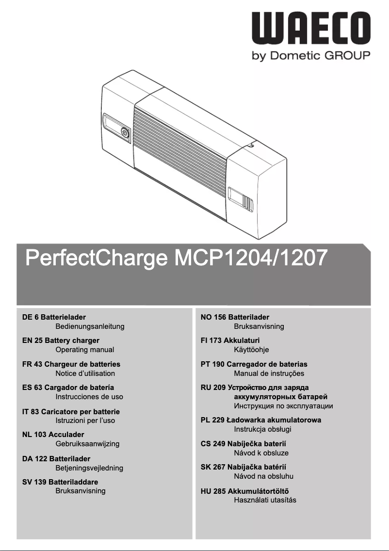 Página 1 del manual Manual de usuario Waeco PerfectCharge MCP1204