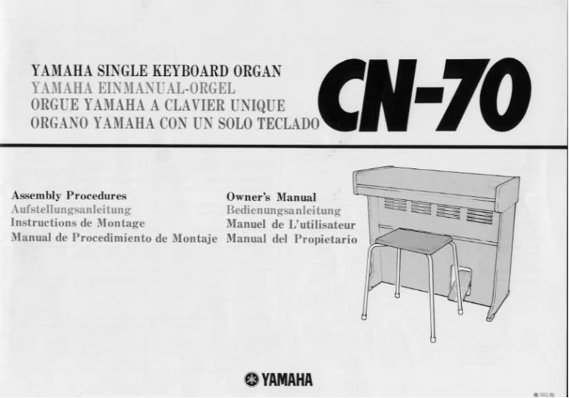Page n°1 - Manuel utilisateur Yamaha Clavinova CN-70