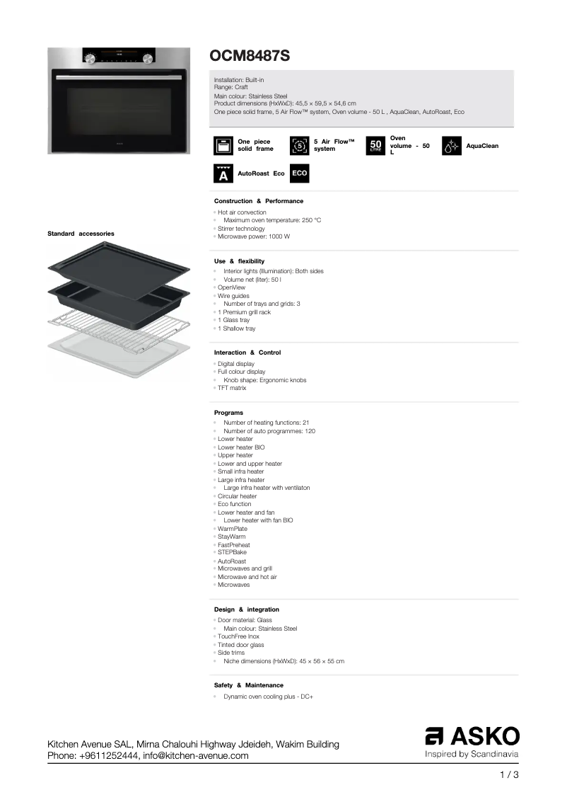 Image de la première page du manuel de l'appareil OCM8487S
