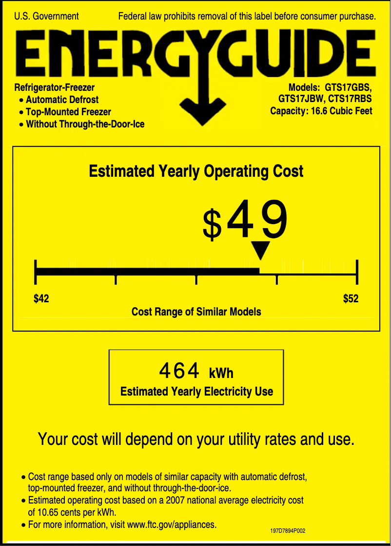 Image de la première page du manuel de l'appareil GTS17JBWBB