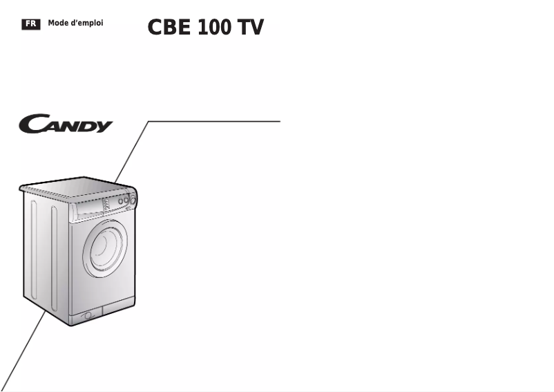 Page n°1 - Manuel utilisateur Candy LBCBE100TV47