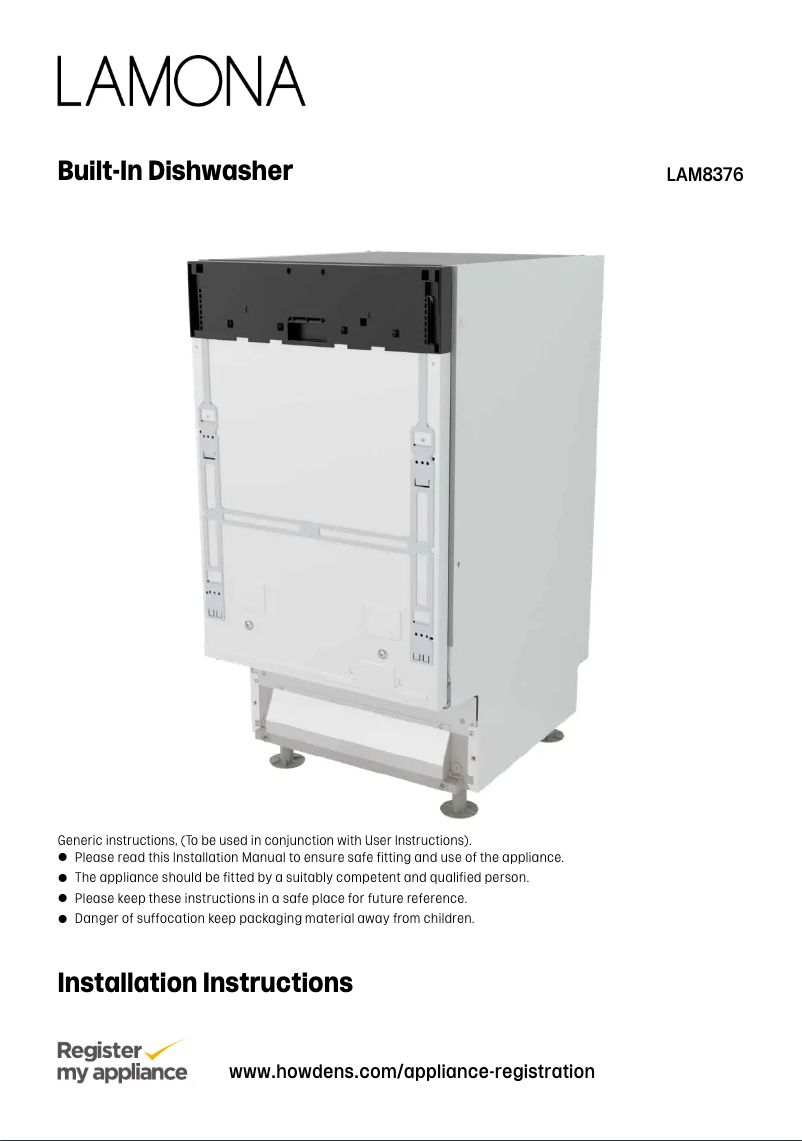 Page n°1 - Guide d'installation Lamona LAM8376