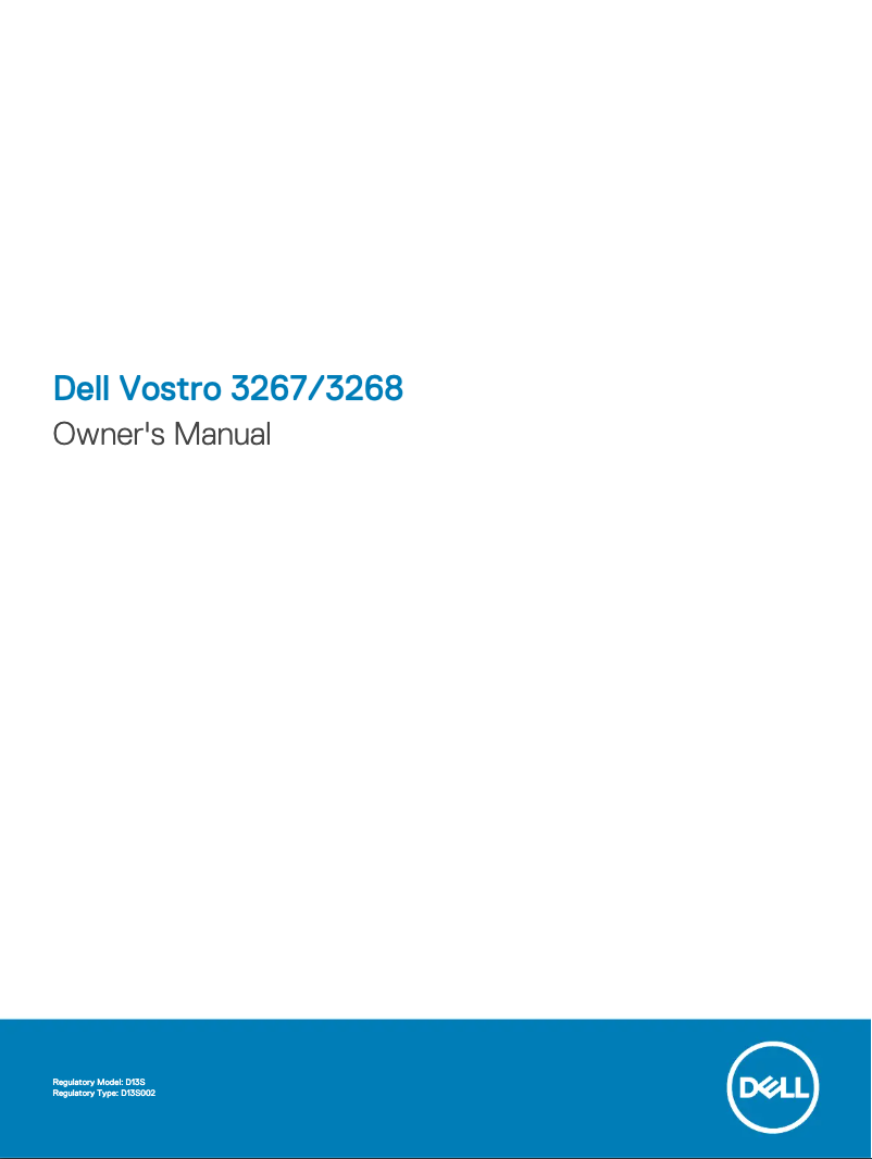 Page n°1 - Mode d'emploi Dell Vostro 3267