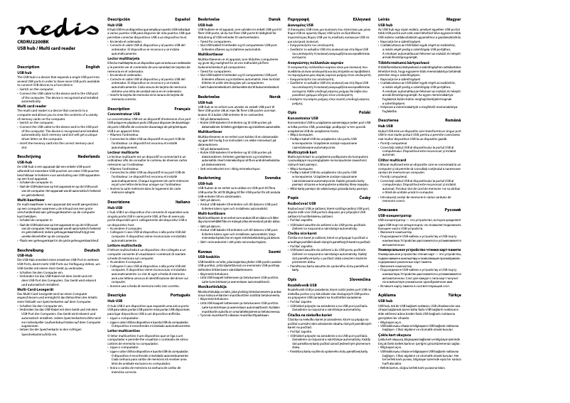 Page 1 de la notice Manuel utilisateur Nedis CRDRU2200BK