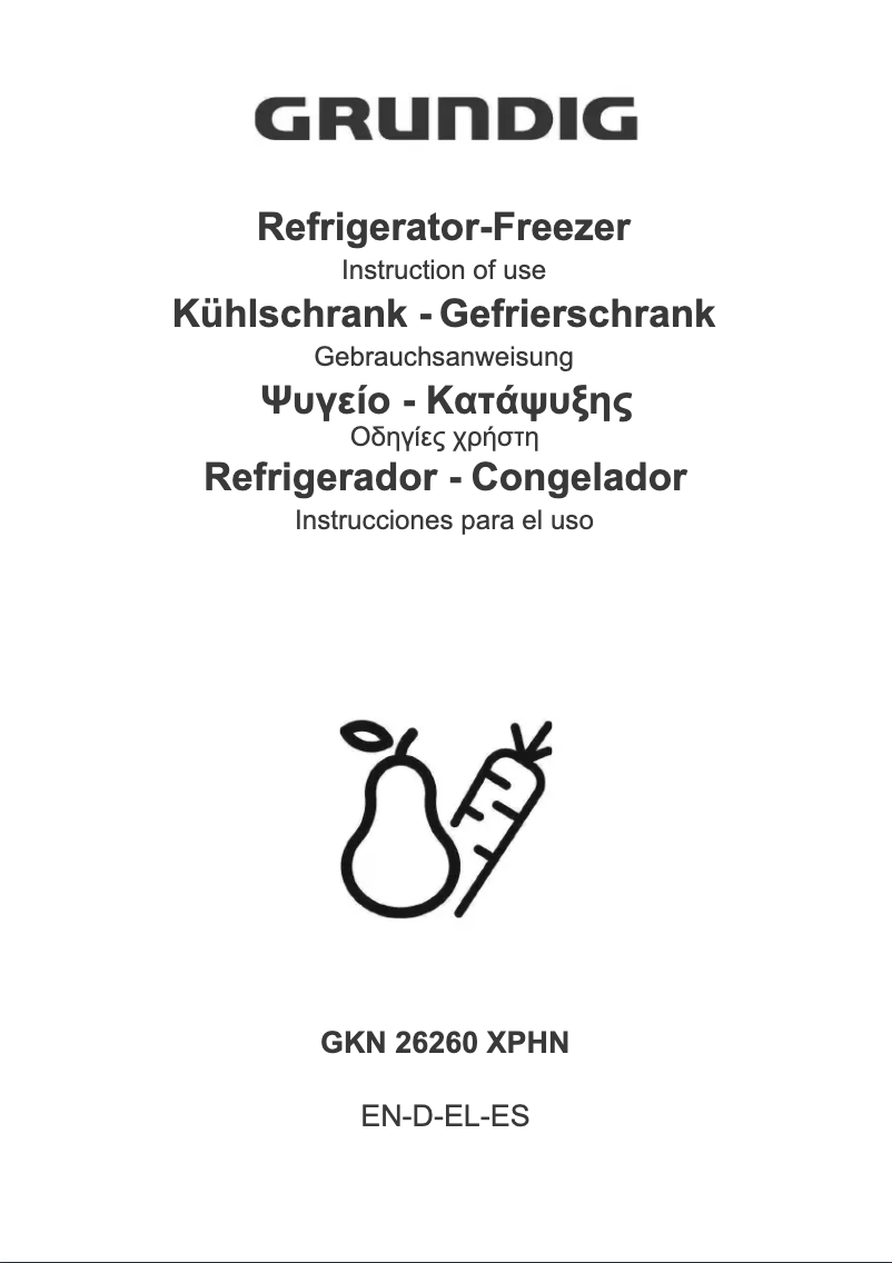 Page 1 de la notice Manuel utilisateur Grundig GKN 26260 XPHN