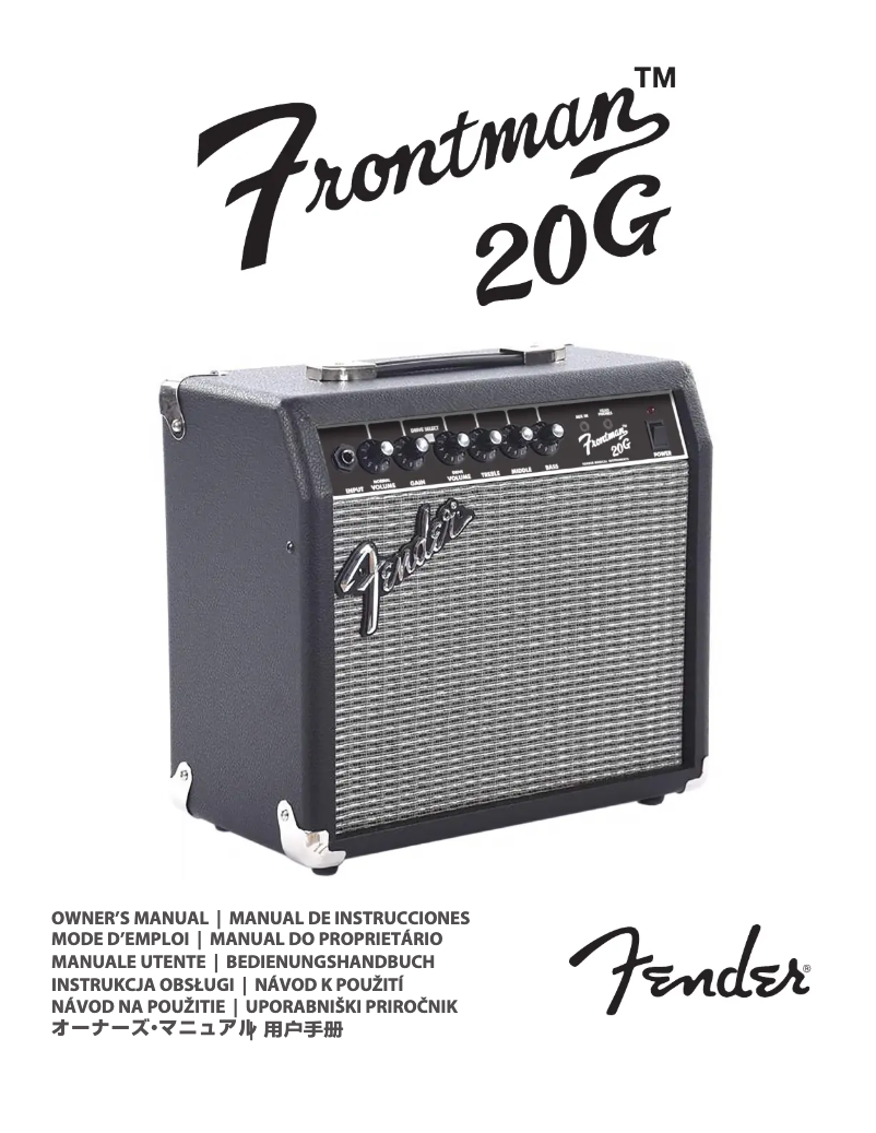 Page 1 de la notice Manuel utilisateur Fender Frontman 20G