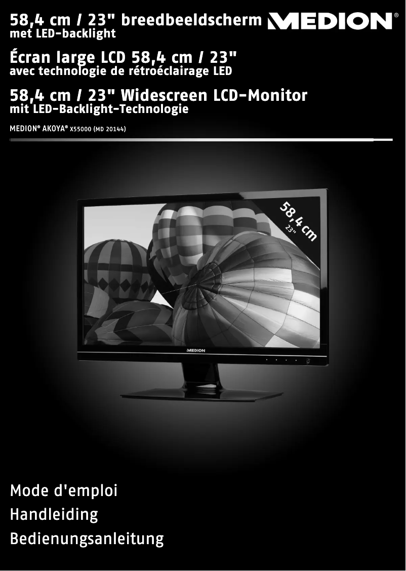 Page 1 de la notice Manuel utilisateur Medion Akoya X55000 (MD 20144)