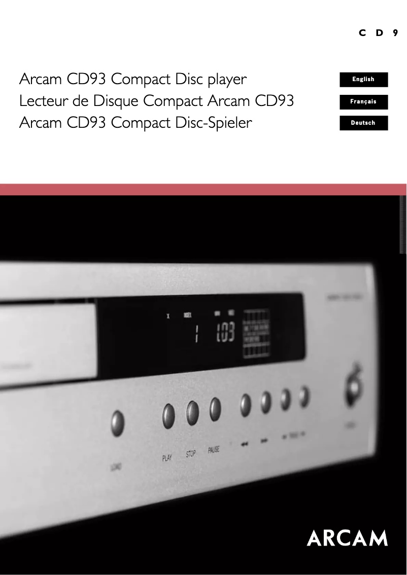 Image de la première page du manuel de l'appareil DiVA CD93