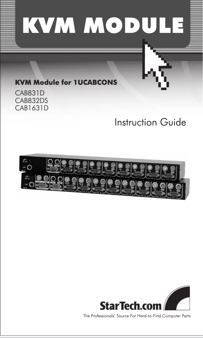 Image de la première page du manuel de l'appareil CAB1631D