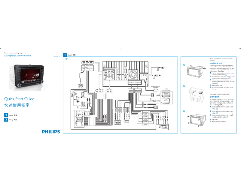 Page 1 de la notice Guide de démarrage rapide Philips CID3750