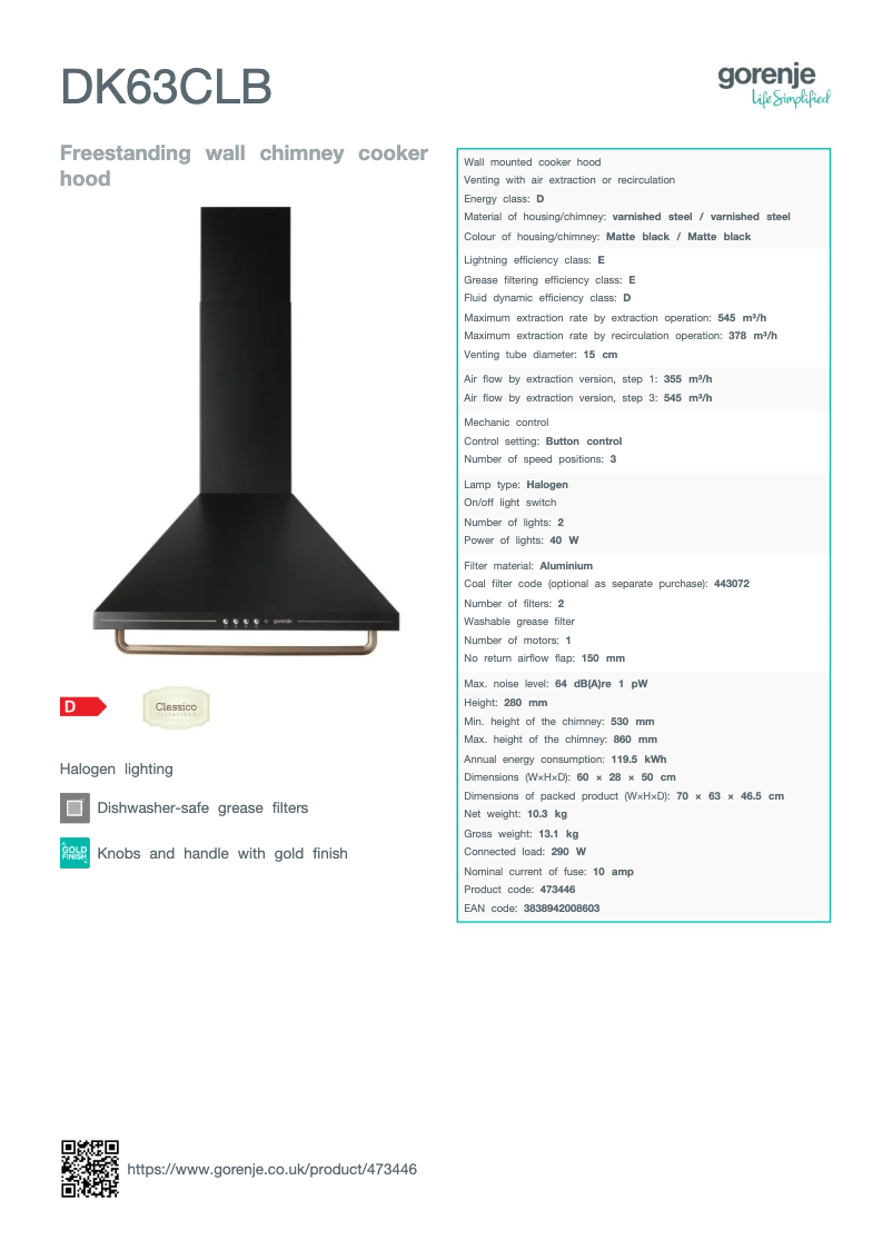 Image de la première page du manuel de l'appareil DK63CLB