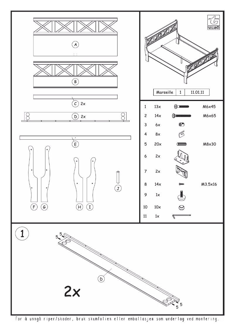 Page 1 de la notice Manuel utilisateur Talgø Marseille
