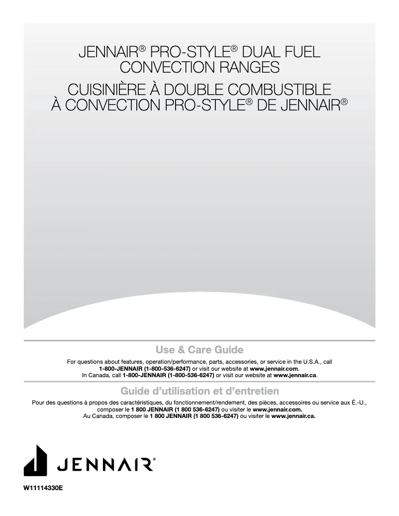 Page 1 de la notice Manuel d'utilisation et d'entretien JennAir JDRP636HL