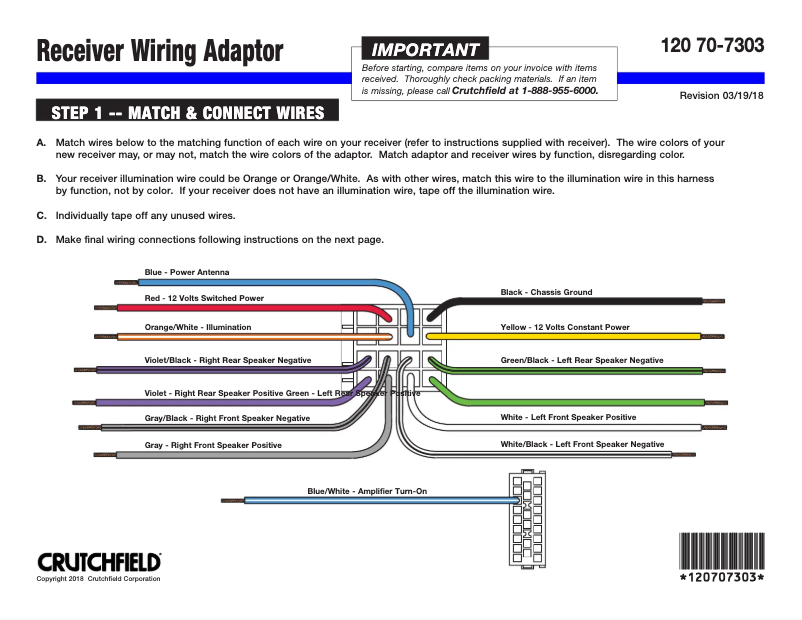 Page n°1 - Manuel utilisateur Metra 70-7303