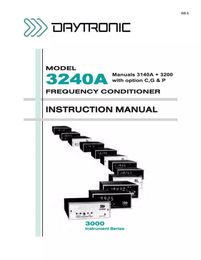 Image de la première page du manuel de l'appareil 3240ABC