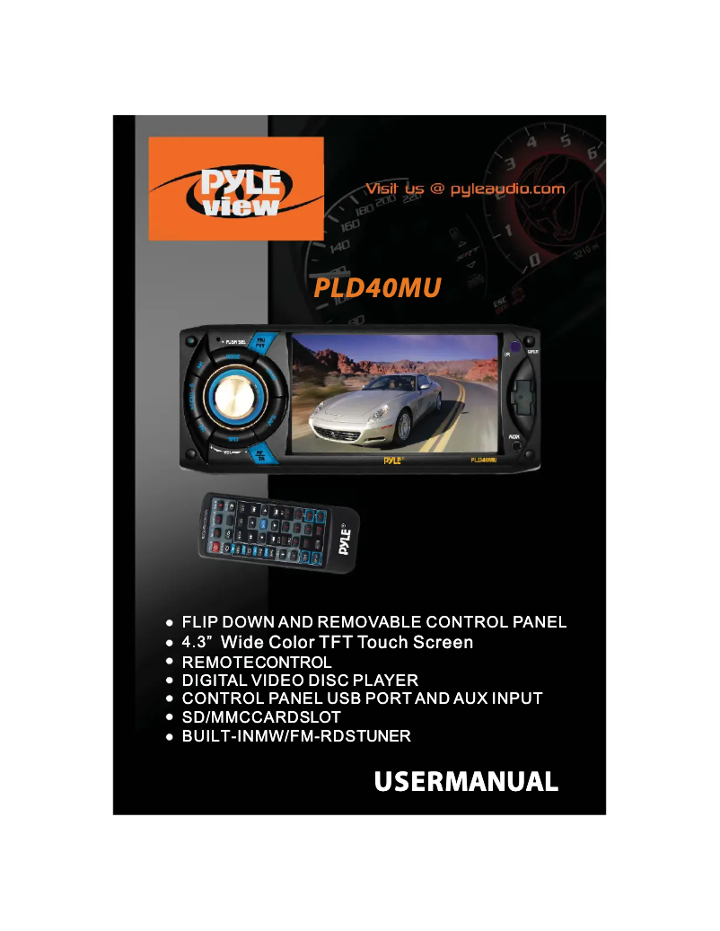 Page 1 de la notice Manuel utilisateur Pyle PLD40MU