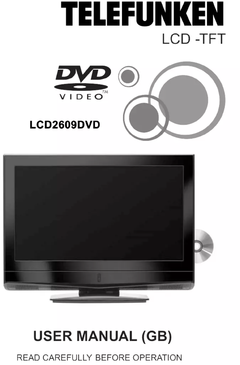 Image de la première page du manuel de l'appareil LCD2609DVD