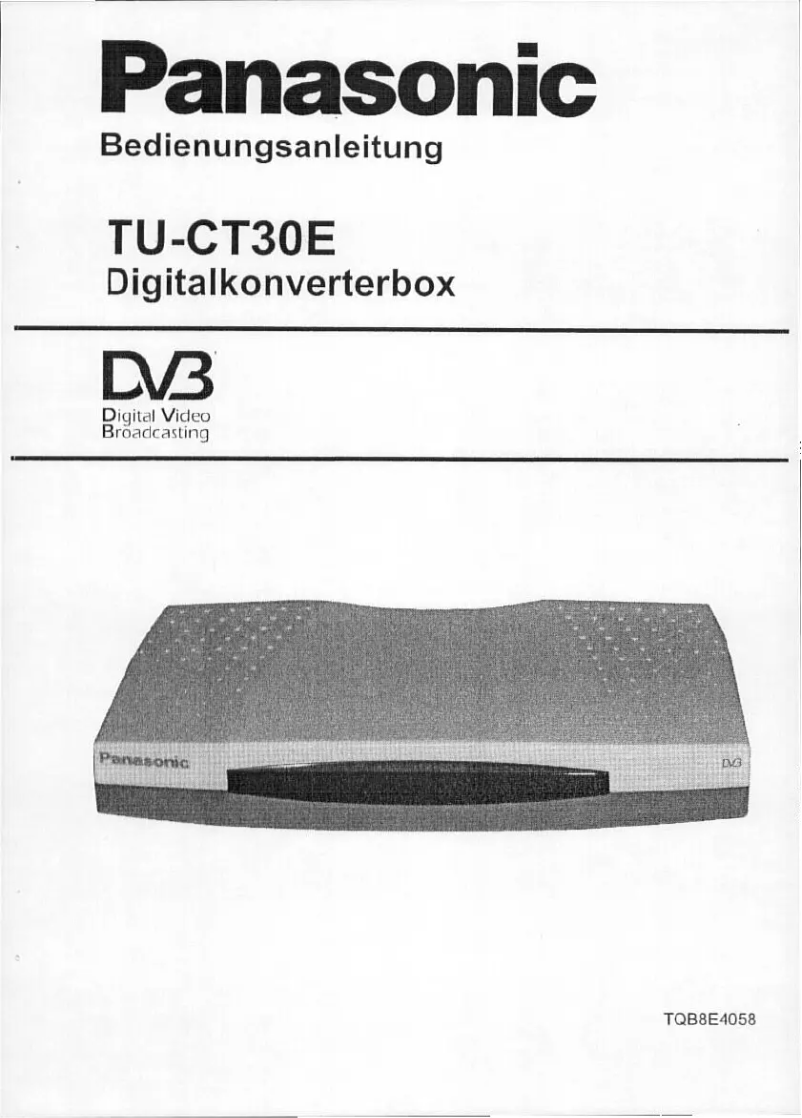 Image de la première page du manuel de l'appareil TU-CT30E