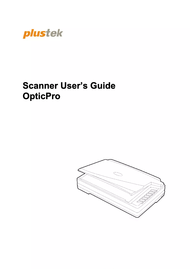 Page 1 de la notice Manuel utilisateur Plustek OpticPro A320L
