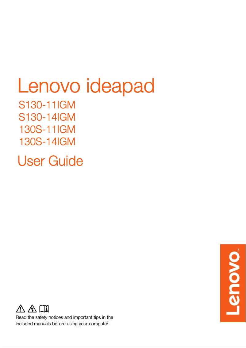 Página 1 del manual Manual de usuario Lenovo Ideapad S130-14IGM