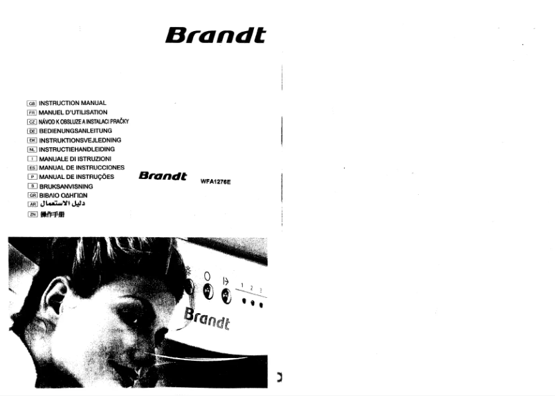 Página 1 del manual Manual de usuario Brandt WFA 1276E