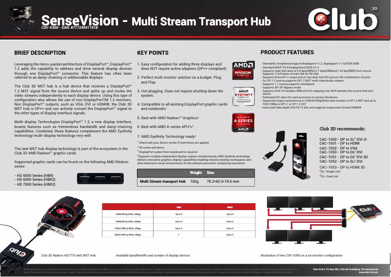 Image de la première page du manuel de l'appareil SenseVision CSV-5300