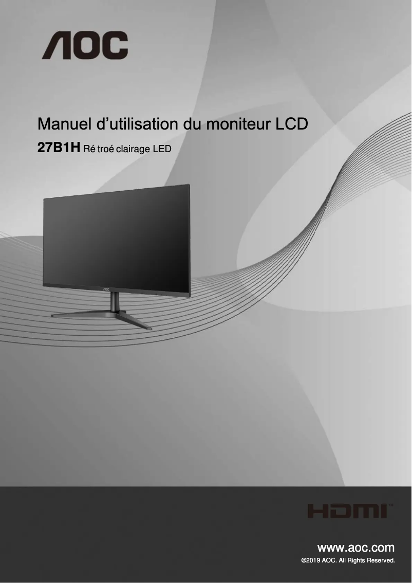 Page n°1 - Manuel utilisateur AOC 27B1H