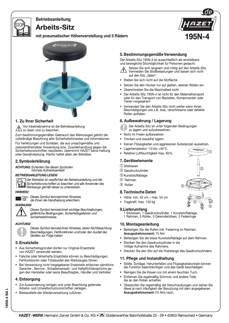 Image de la première page du manuel de l'appareil 195N-4