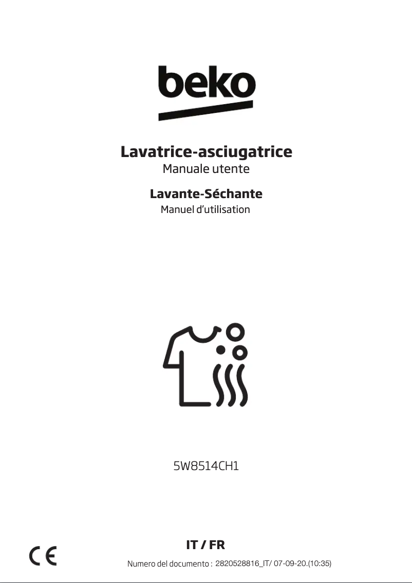 Page 1 de la notice Manuel utilisateur Beko 5W8514CH1