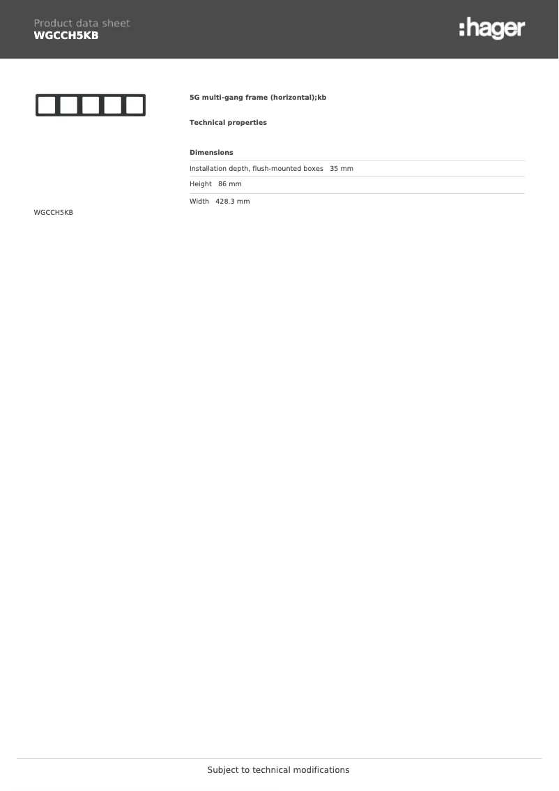 Image de la première page du manuel de l'appareil WGCCH5KB