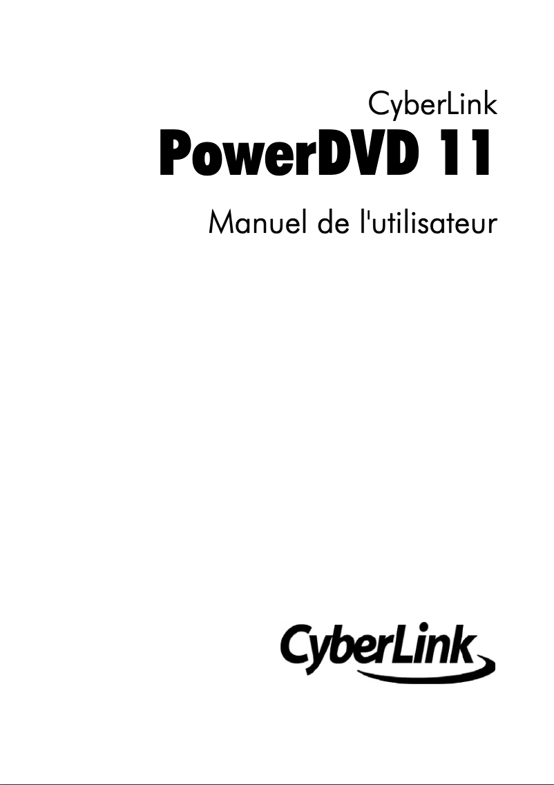 Image de la première page du manuel de l'appareil PowerDVD 11