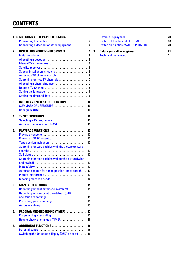 Page n°1 - Manuel utilisateur Philips 14PV100