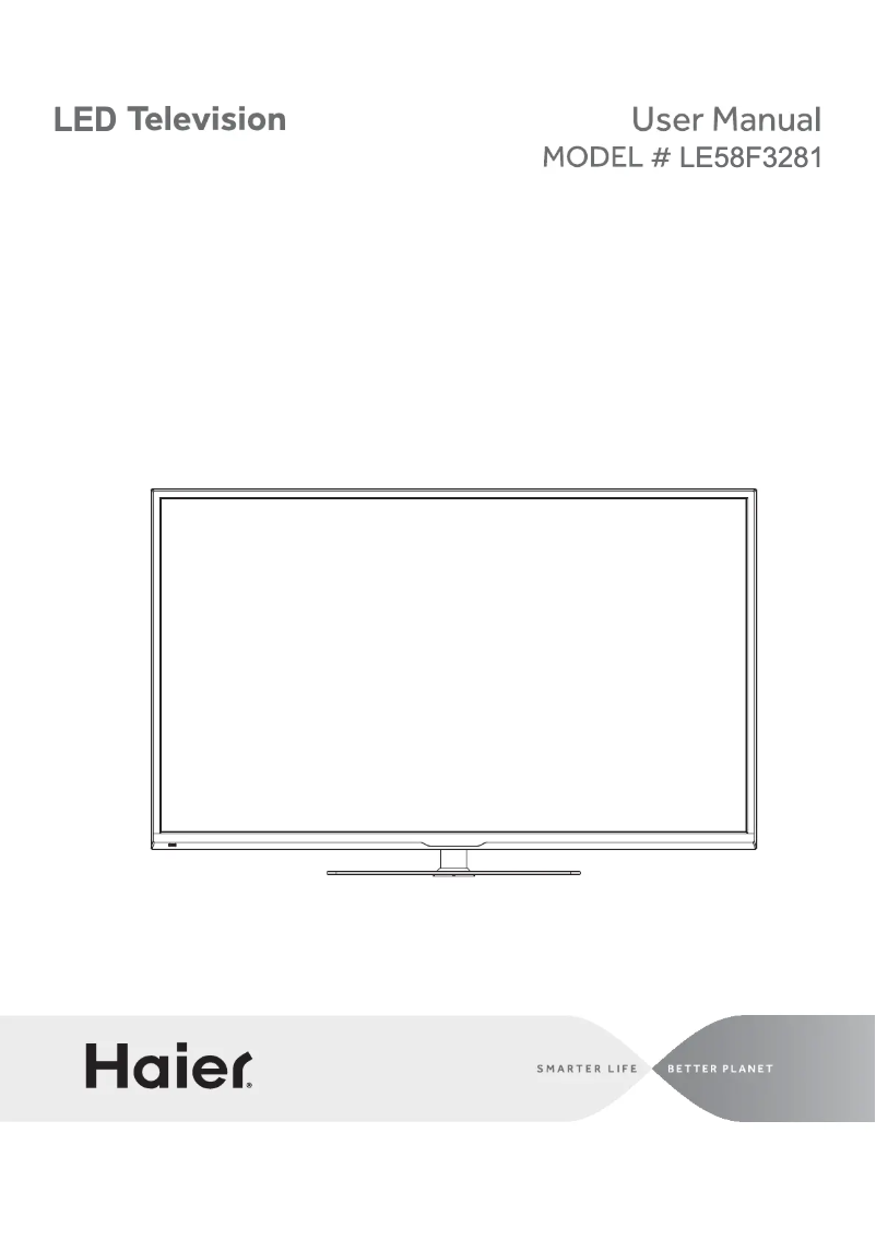 Image de la première page du manuel de l'appareil LE58F3281