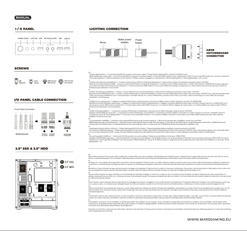 Página 1 del manual Manual de usuario Mars Gaming MC-ULTRA