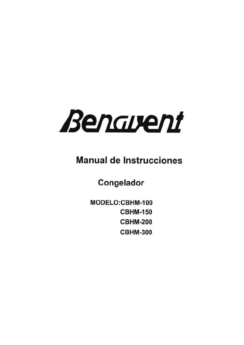Page n°1 - Manuel utilisateur Benavent CBHM150