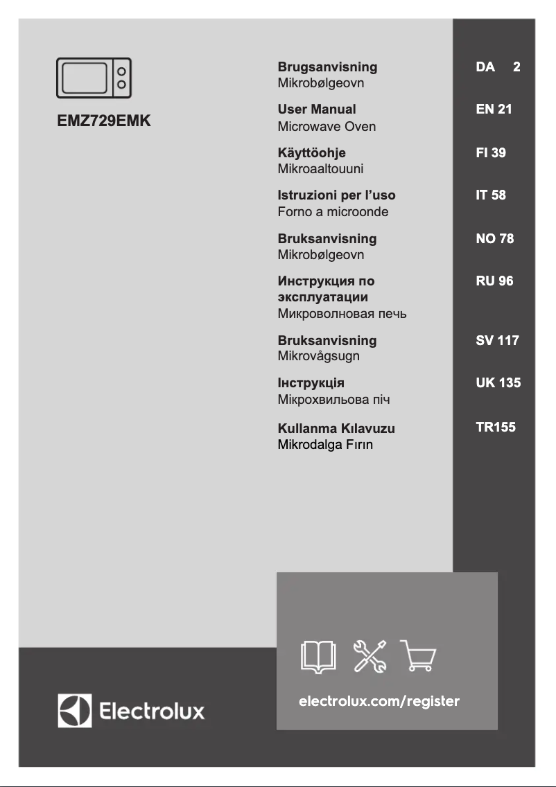 Page 1 de la notice Manuel utilisateur Electrolux EMZ729EMK