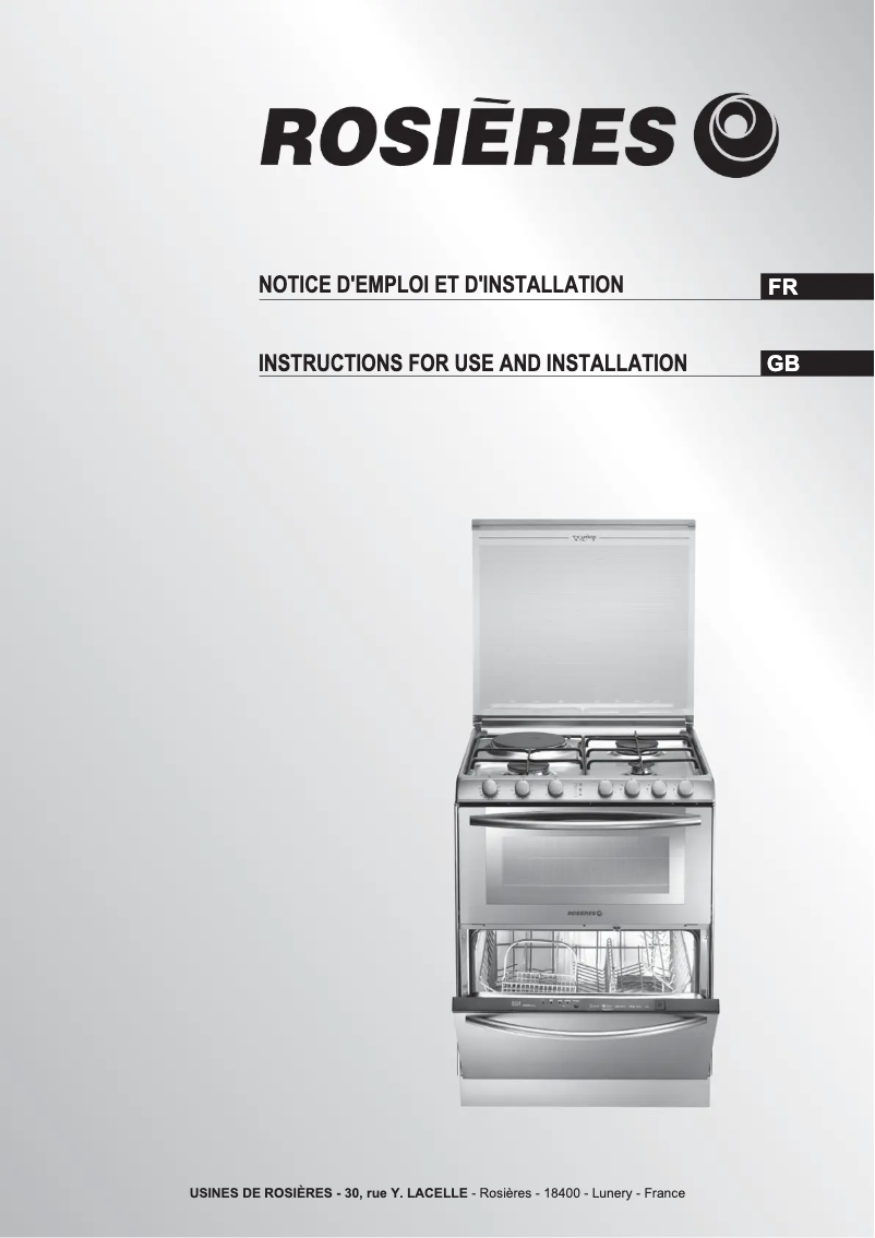 Page 1 de la notice Manuel utilisateur Rosieres TRV60IN