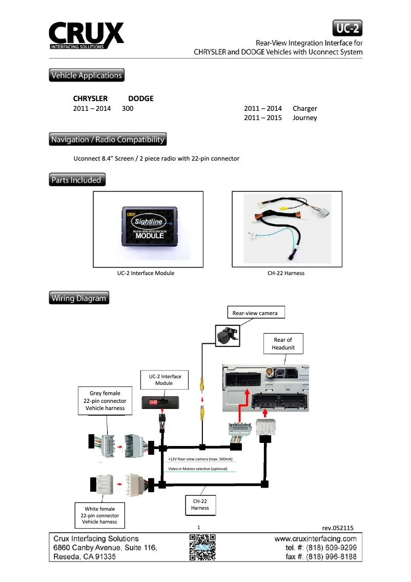 Página 1 del manual Manual de usuario CRUX UC-2