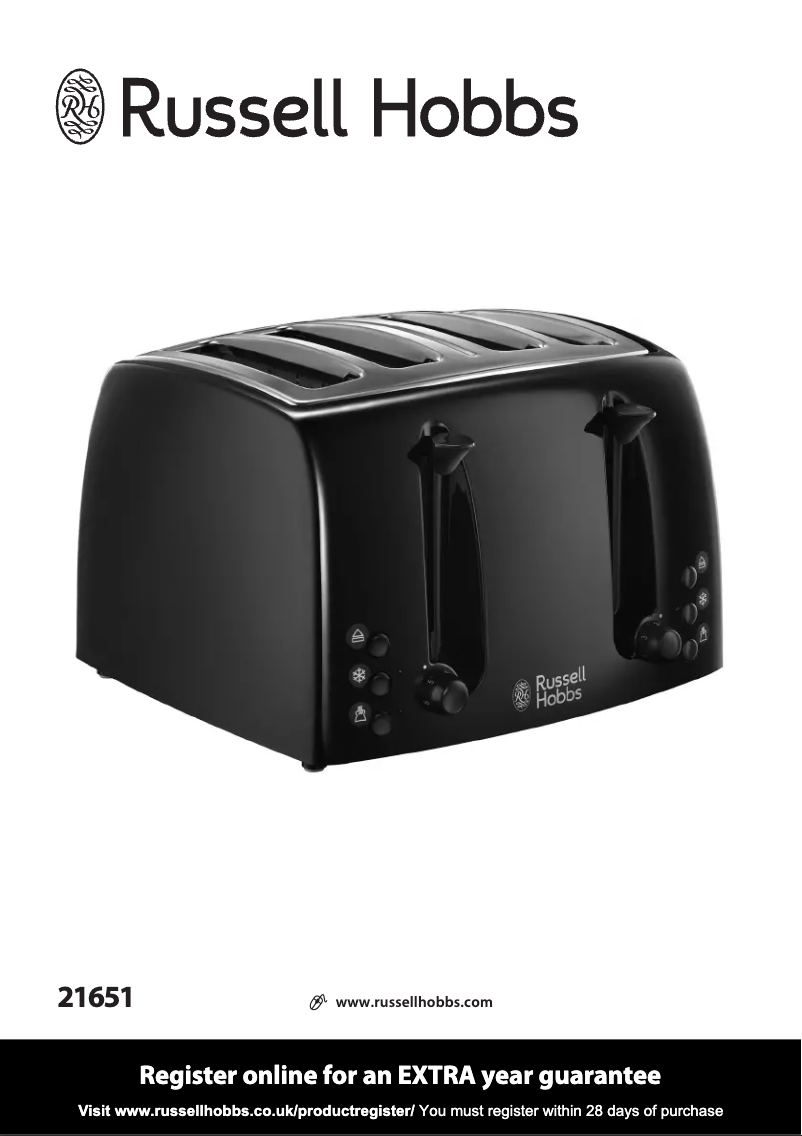 Page 1 de la notice Manuel utilisateur Russell Hobbs 21651