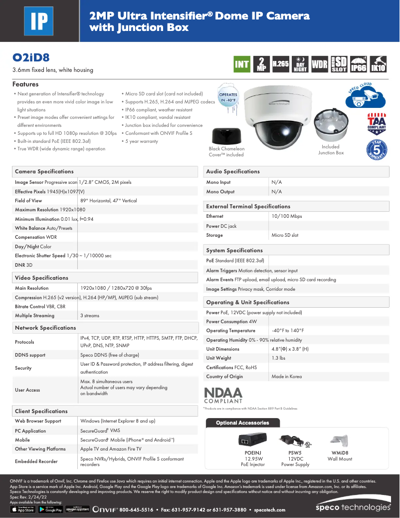 Image de la première page du manuel de l'appareil Intensifier IP O2ID8